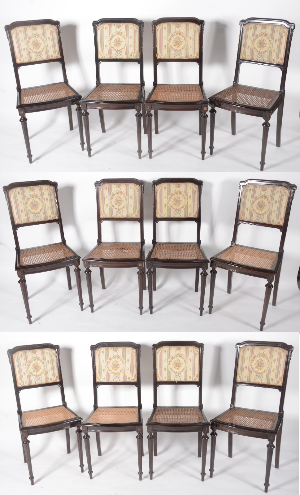 Conjunto para sala de jantar, composto de mesa de madeira nobre... - foto 5 de 11