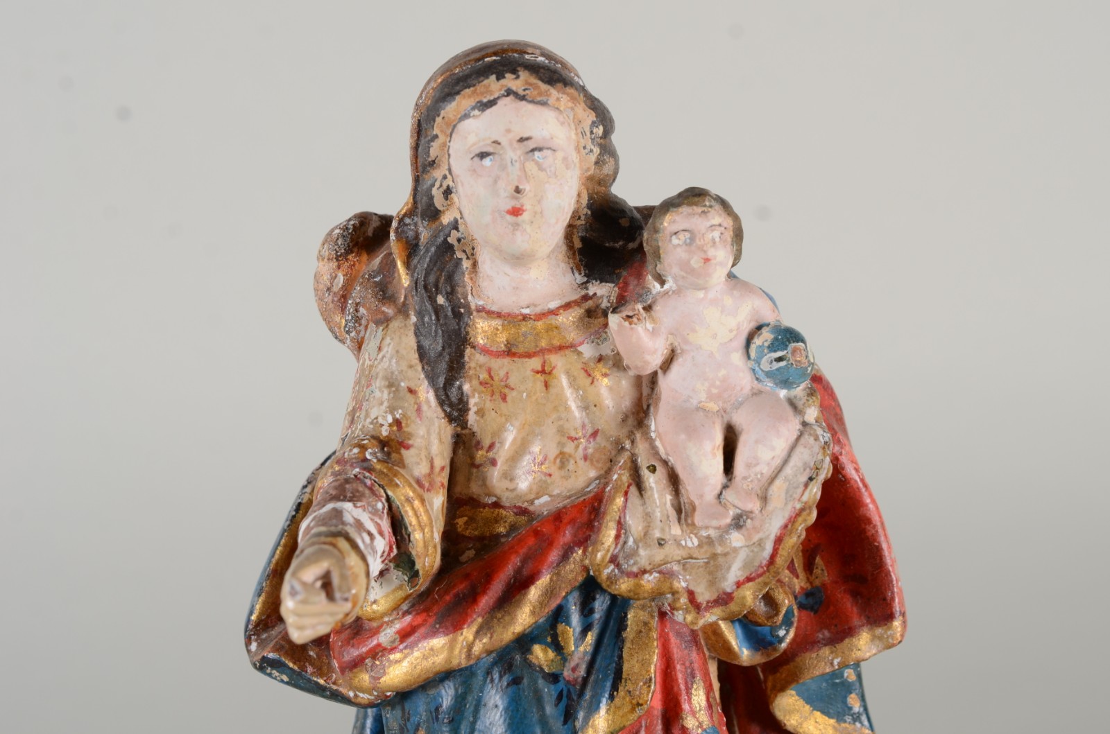 Nossa Senhora da Conceição - Antiga Imagem de pedra sabão e terracota... - foto 2 de 8