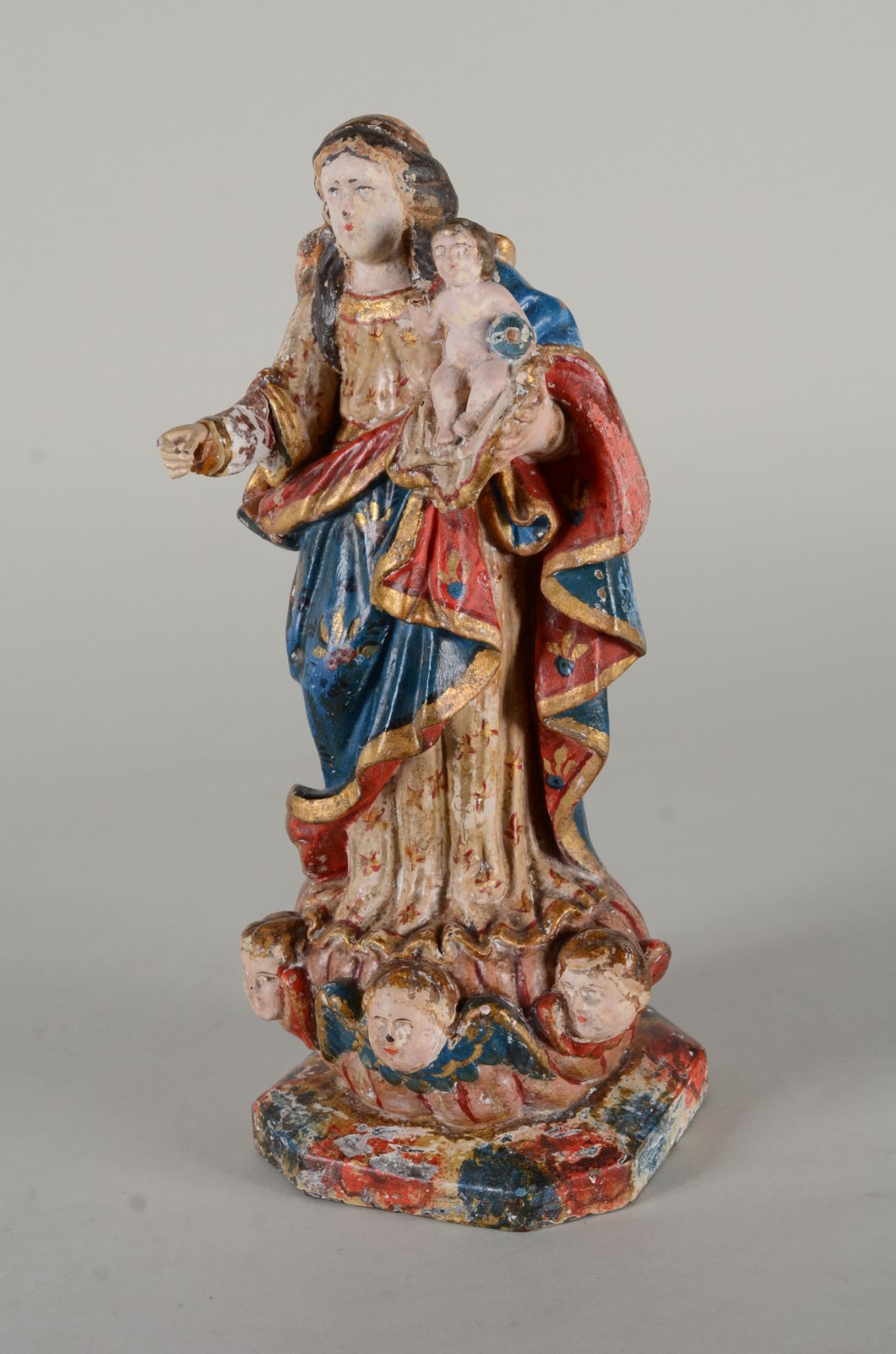 Nossa Senhora da Conceição - Antiga Imagem de pedra sabão e terracota... - foto 3 de 8