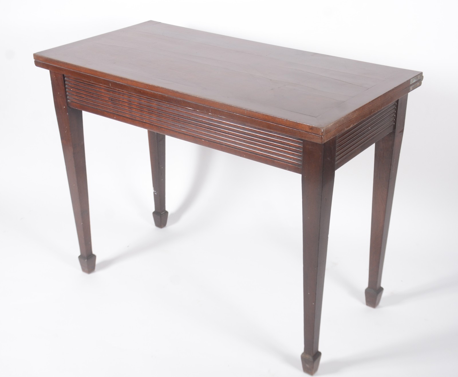 Mesa de jogo/console de madeira nobre, tampo dobrável com parte... - foto 1 de 11