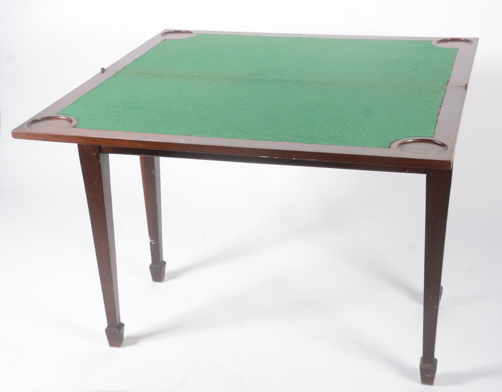 Mesa de jogo/console de madeira nobre, tampo dobrável com parte... - foto 2 de 11