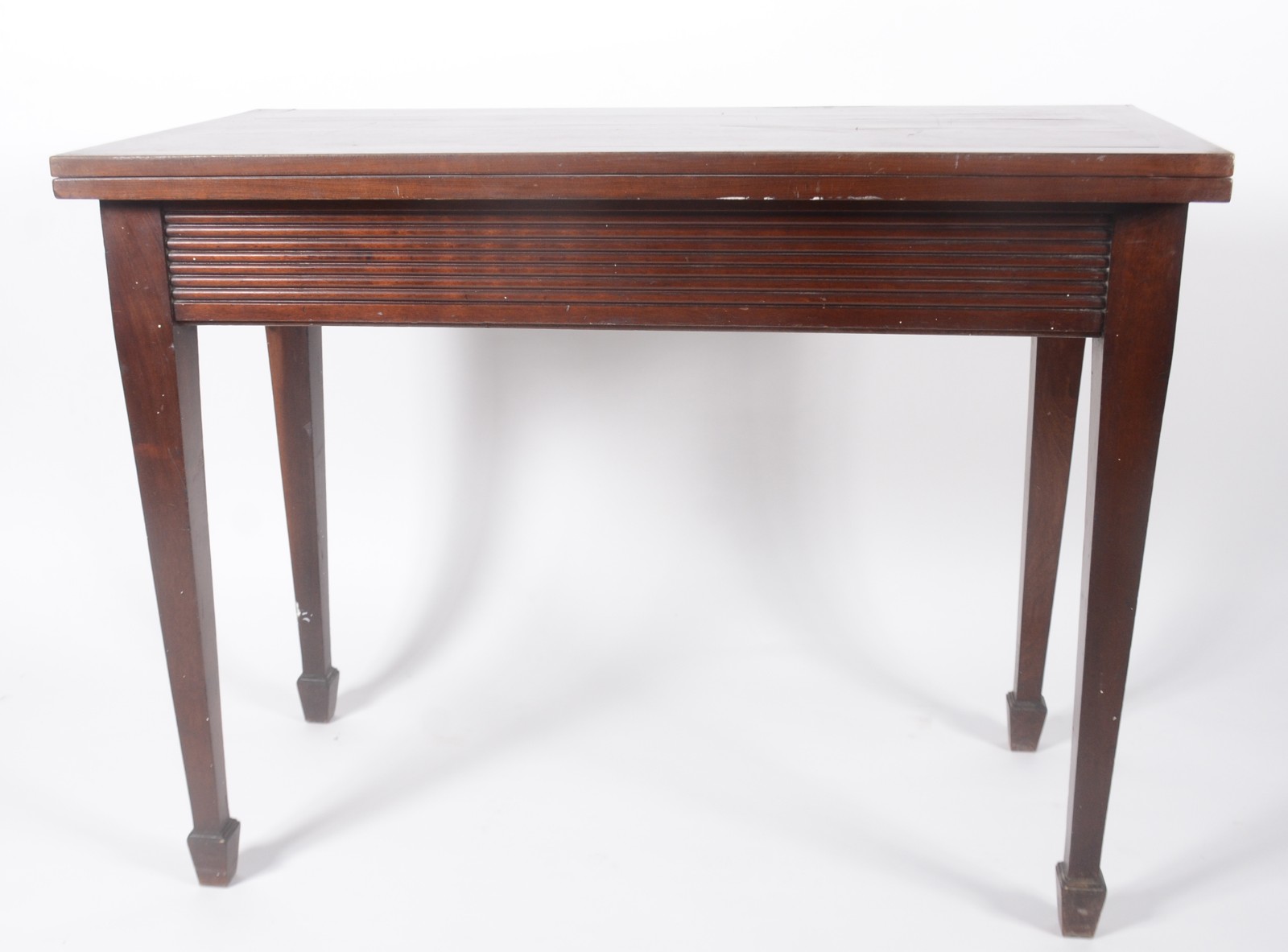Mesa de jogo/console de madeira nobre, tampo dobrável com parte... - foto 3 de 11