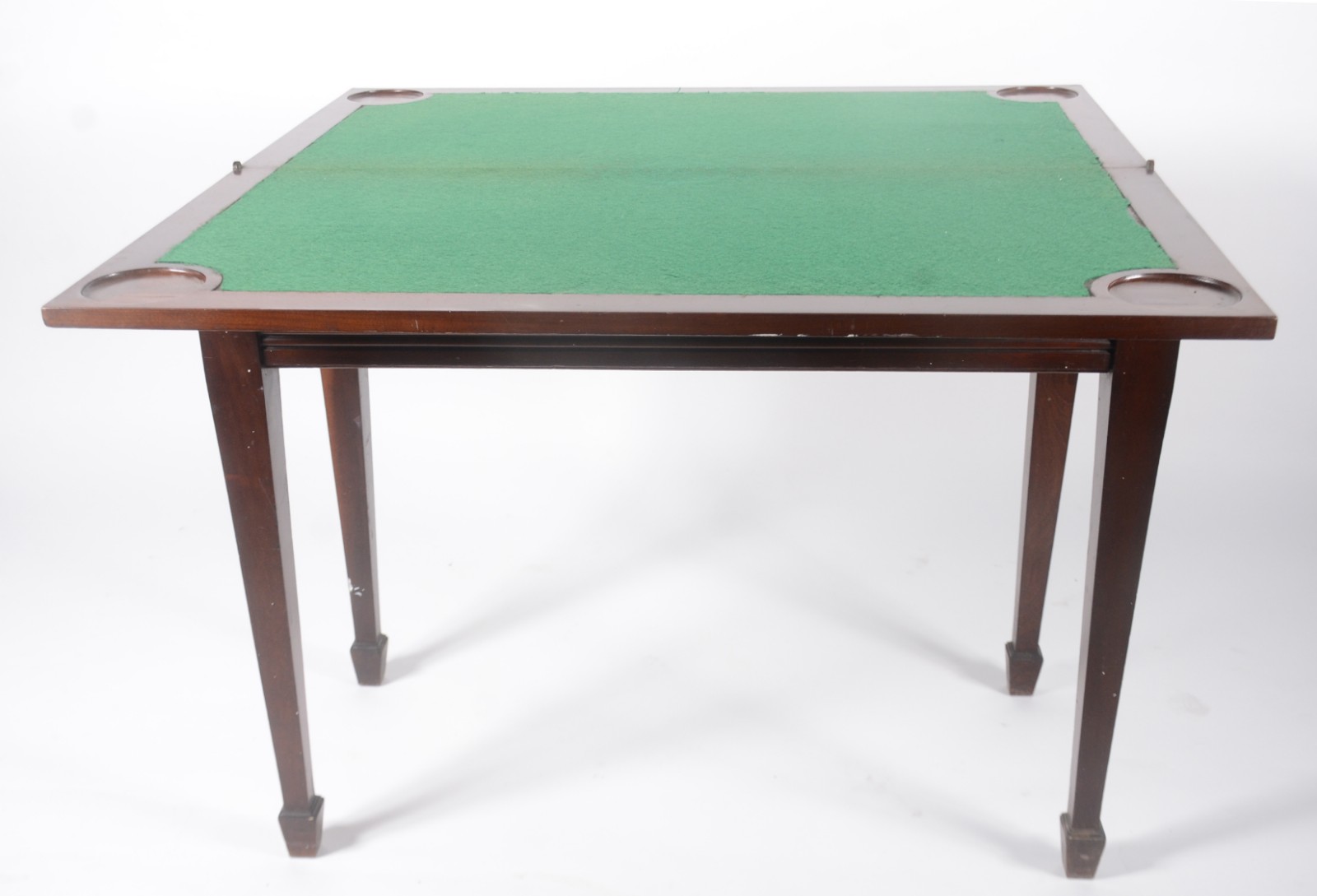 Mesa de jogo/console de madeira nobre, tampo dobrável com parte... - foto 4 de 11
