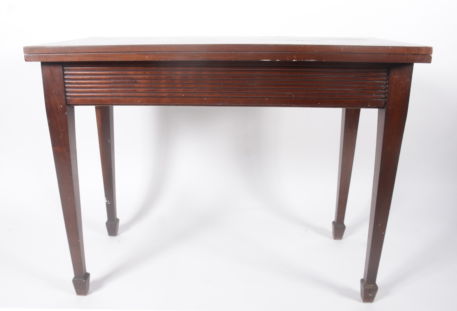 Mesa de jogo/console de madeira nobre, tampo dobrável com parte... - foto 6 de 11