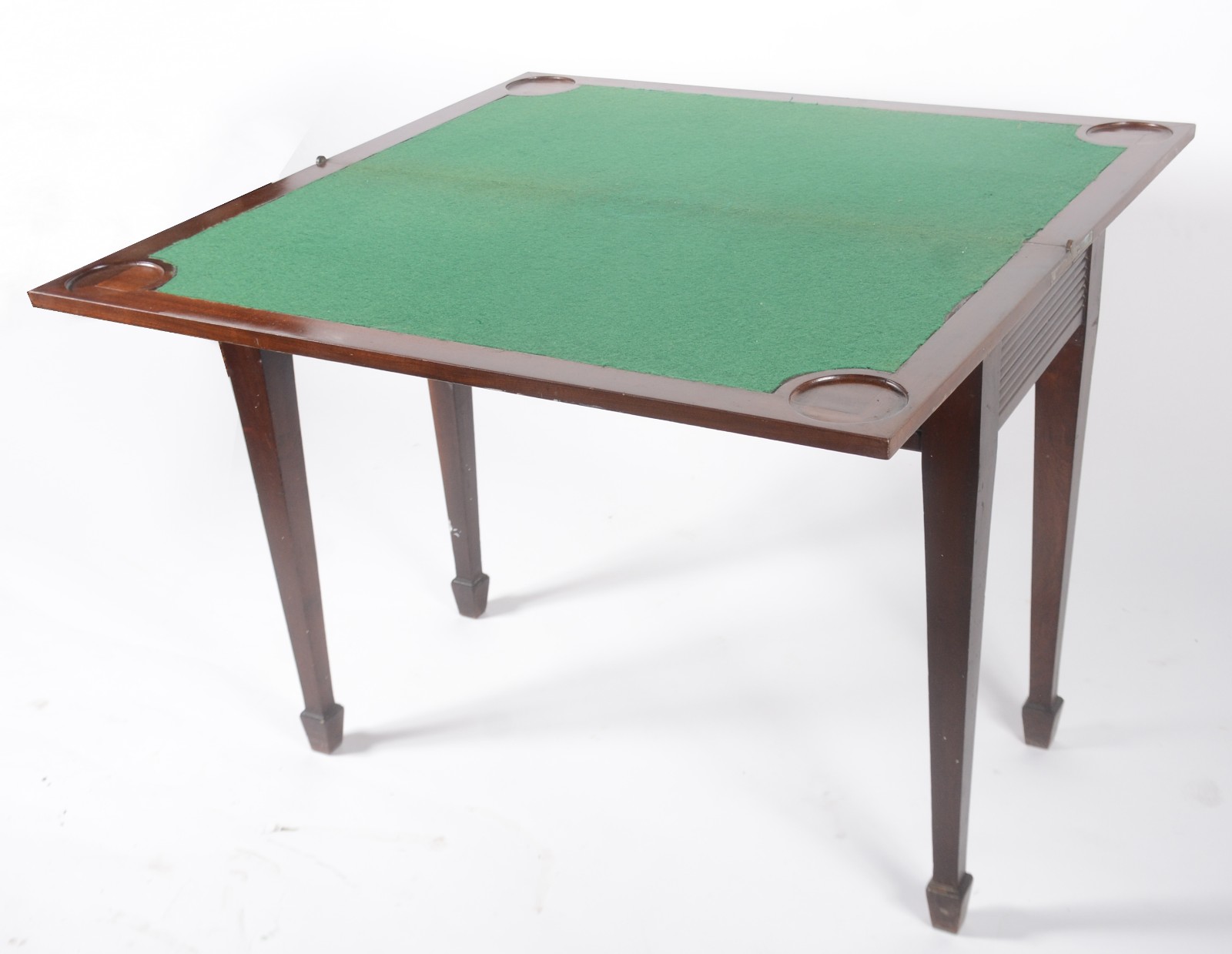 Mesa de jogo/console de madeira nobre, tampo dobrável com parte... - foto 11 de 11