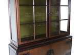 Laubisch-Hirth (1914),  - Móvel vitrine de madeira nobre, parte inferior com duas portas com detalhes de metal e prateleiras internas. Parte superior com duas portas e laterais