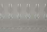 Seis flutes de cristal para champagne, 230 ml.<br> - Seis flutes de cristal para champagne, 230 ml.<br>