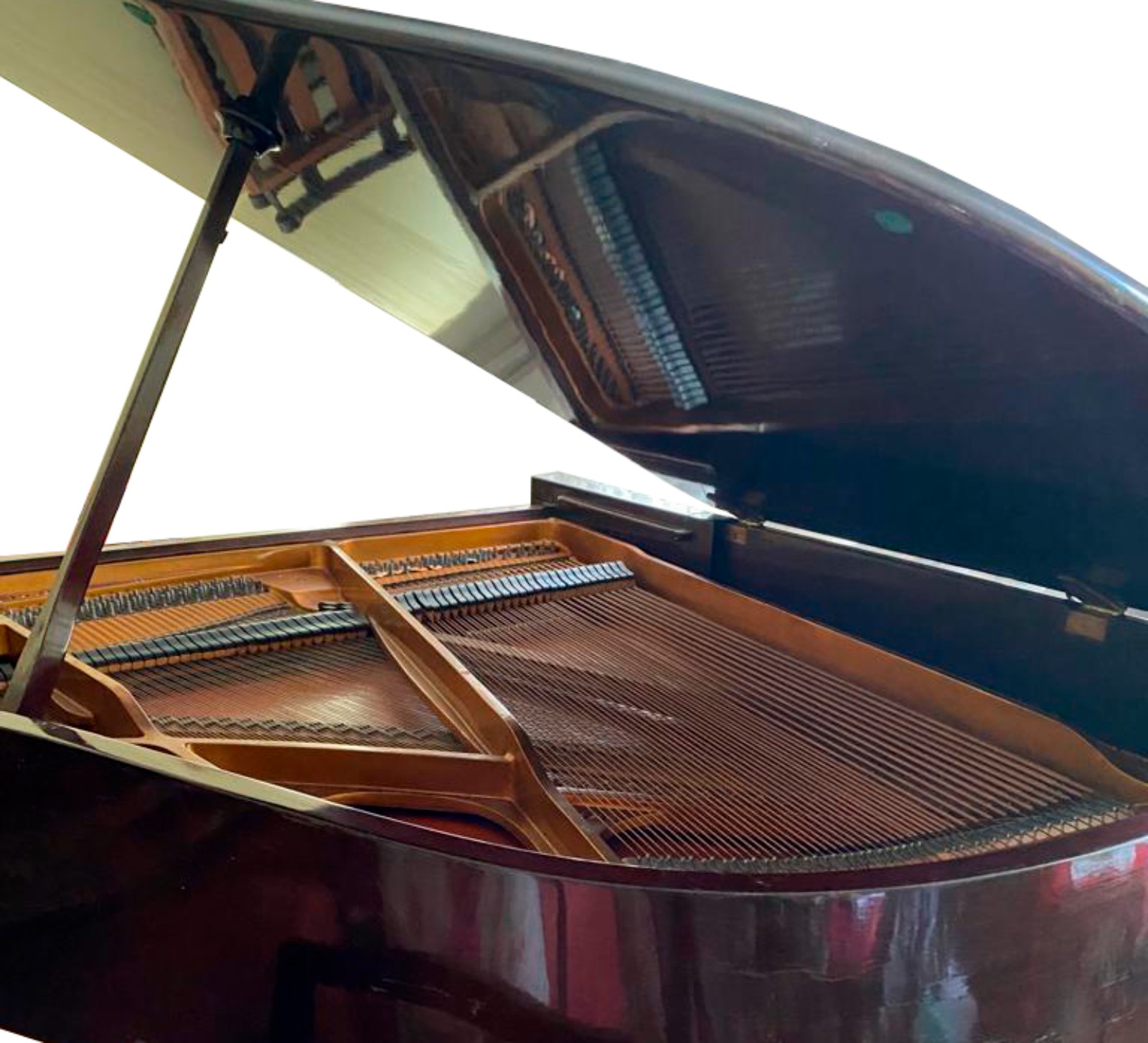 Piano de 1/4 de cauda. Acompanha banqueta. Pequenos arranhões na... - foto 4 de 9