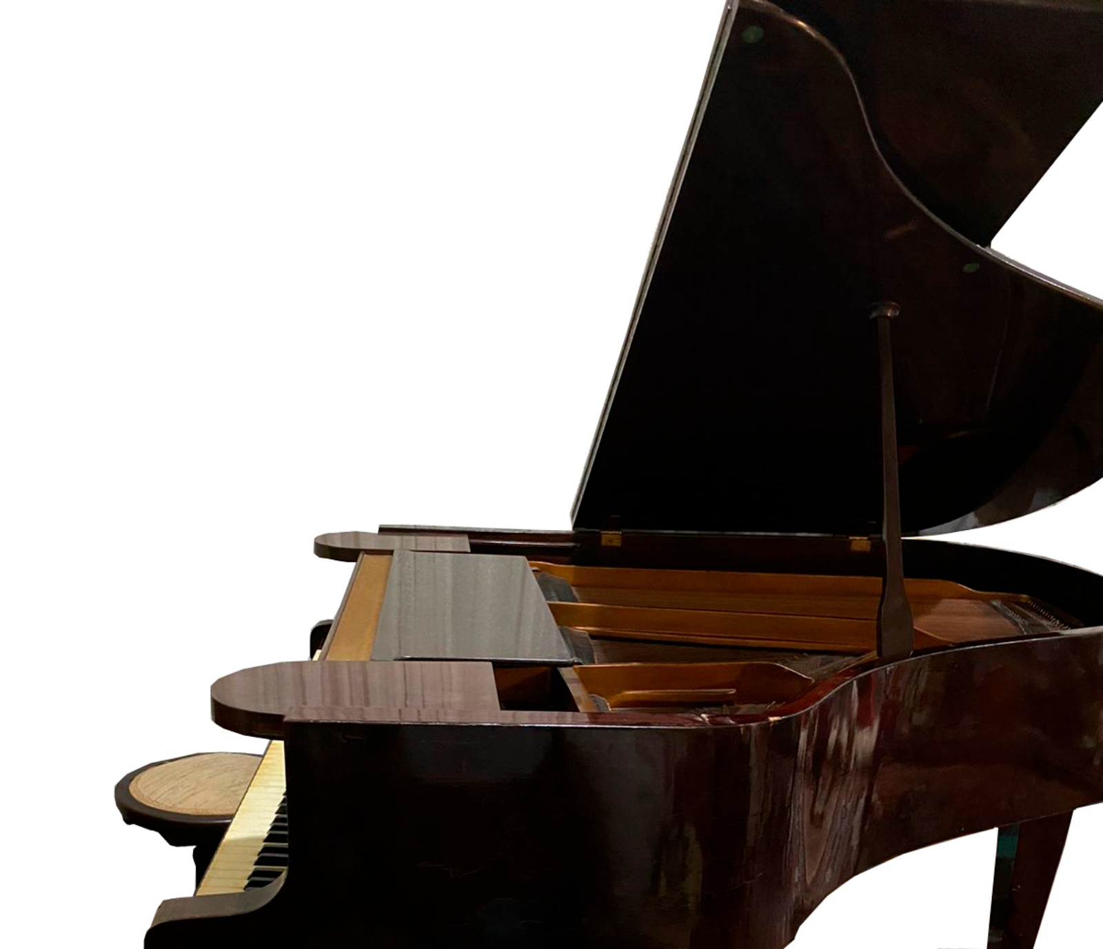 Piano de 1/4 de cauda. Acompanha banqueta. Pequenos arranhões na... - foto 5 de 9