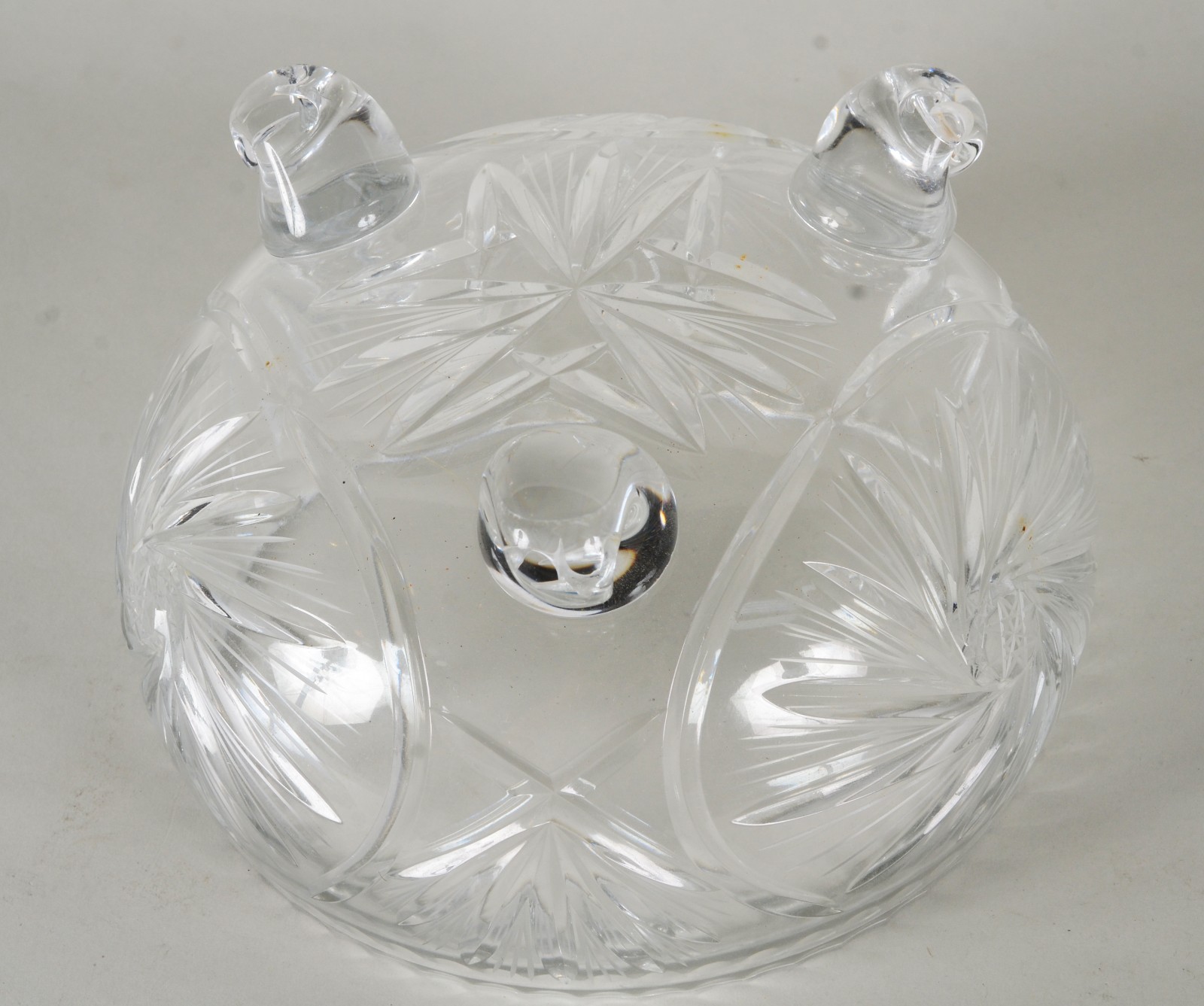 Fruteira de cristal tcheco lapidado. - foto 8 de 8