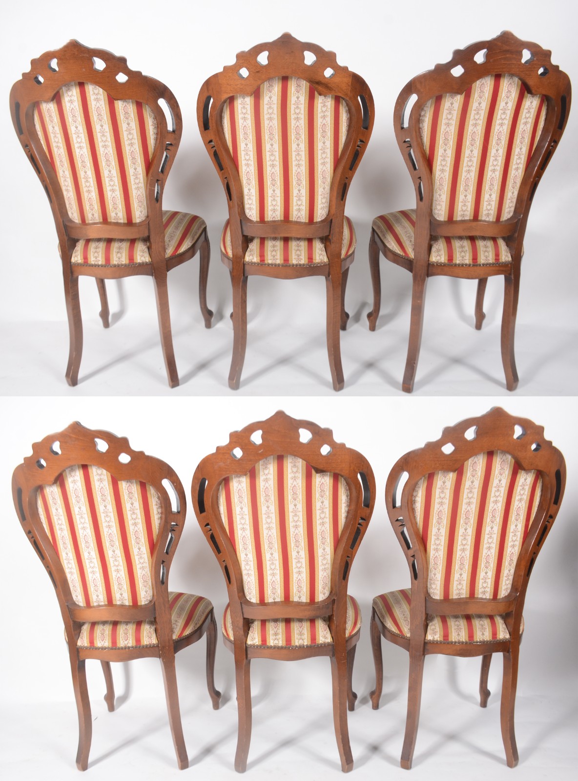 Conjunto com 6 cadeiras para sala de jantar, estilo Luiz XV, de... - foto 5 de 8
