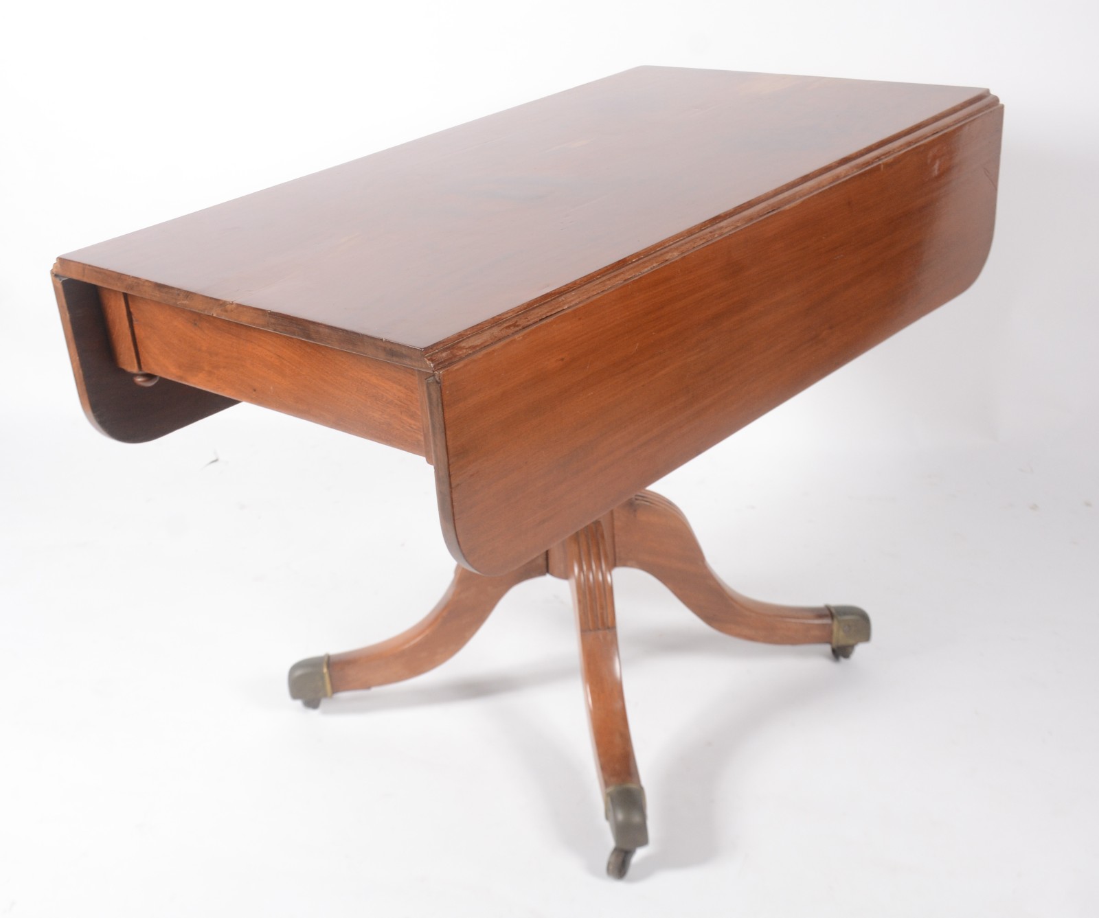 Mesa auxiliar de madeira nobre, estilo ingles, tampo retangular com... - foto 2 de 9