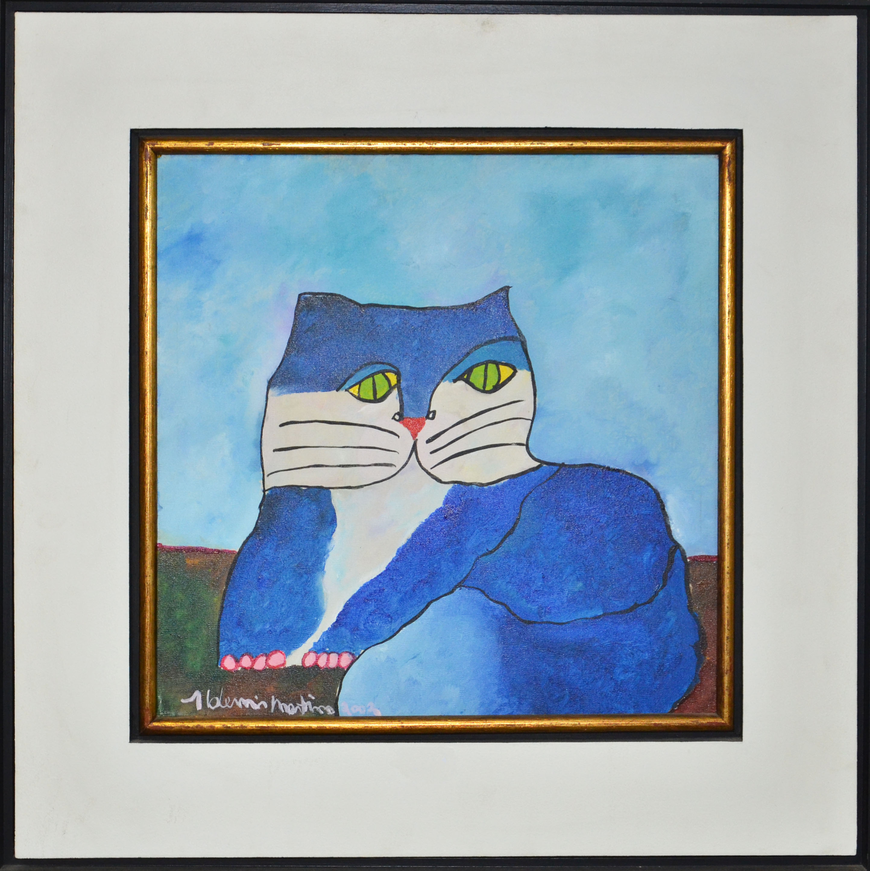 Aldemir Martins (1922-2006), GATO AZUL - foto 1 de 2