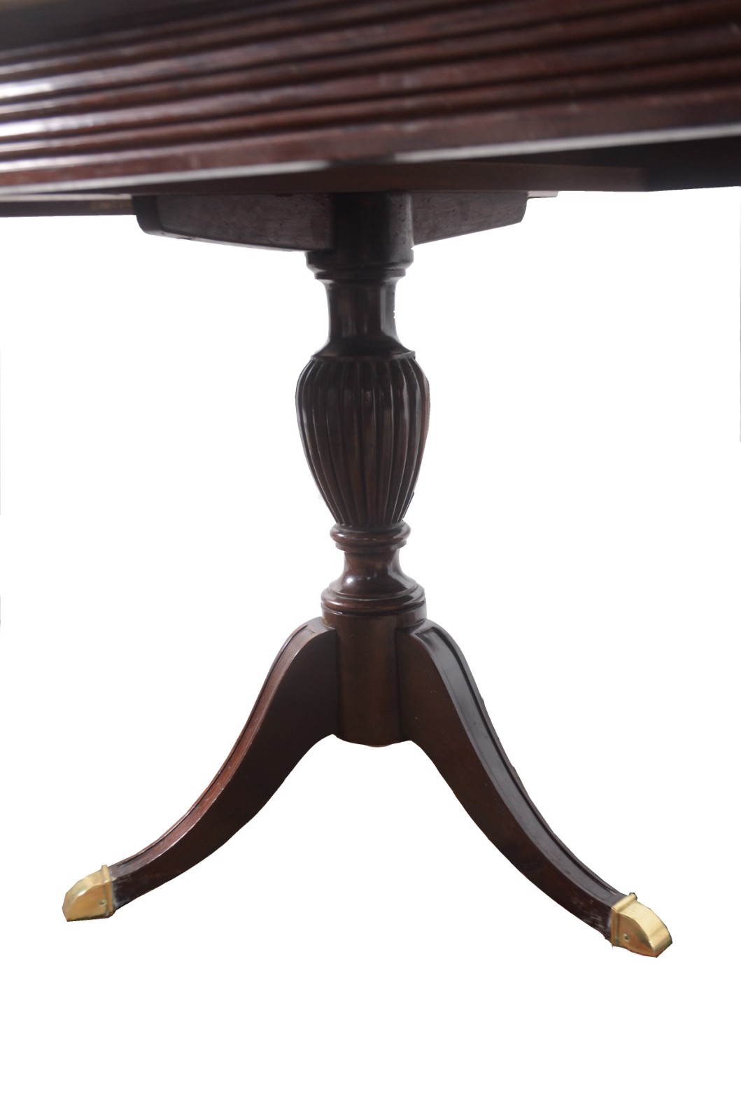 Mesa de jantar de madeira nobre, apoiada em duas bases feitio... - foto 4 de 10