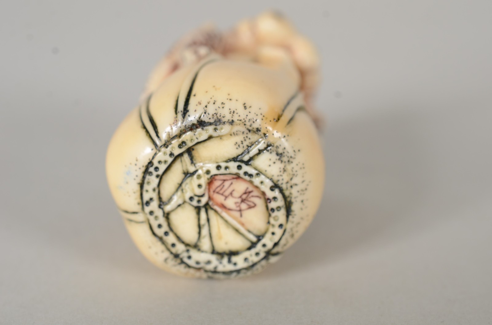 Netsuke de marfim representando tartarugas, assinado. - foto 5 de 5
