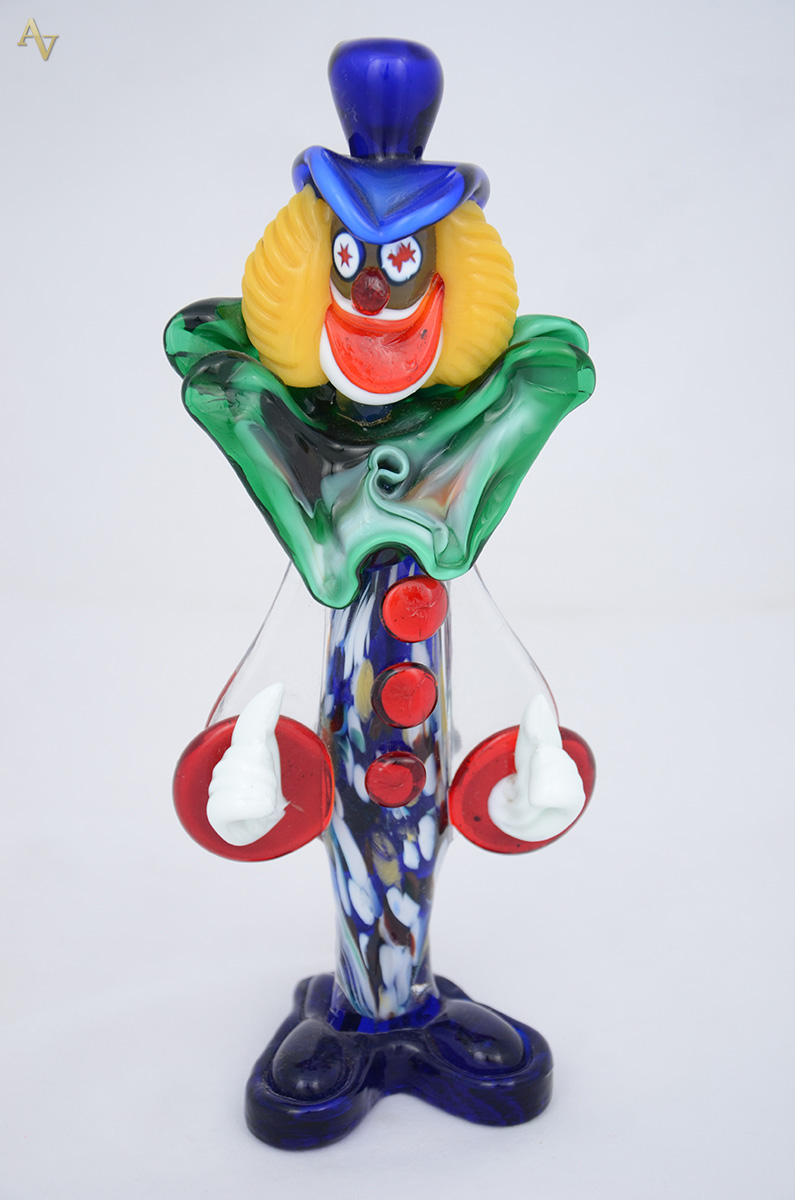 Palhaço de murano. Altura 25 cm.