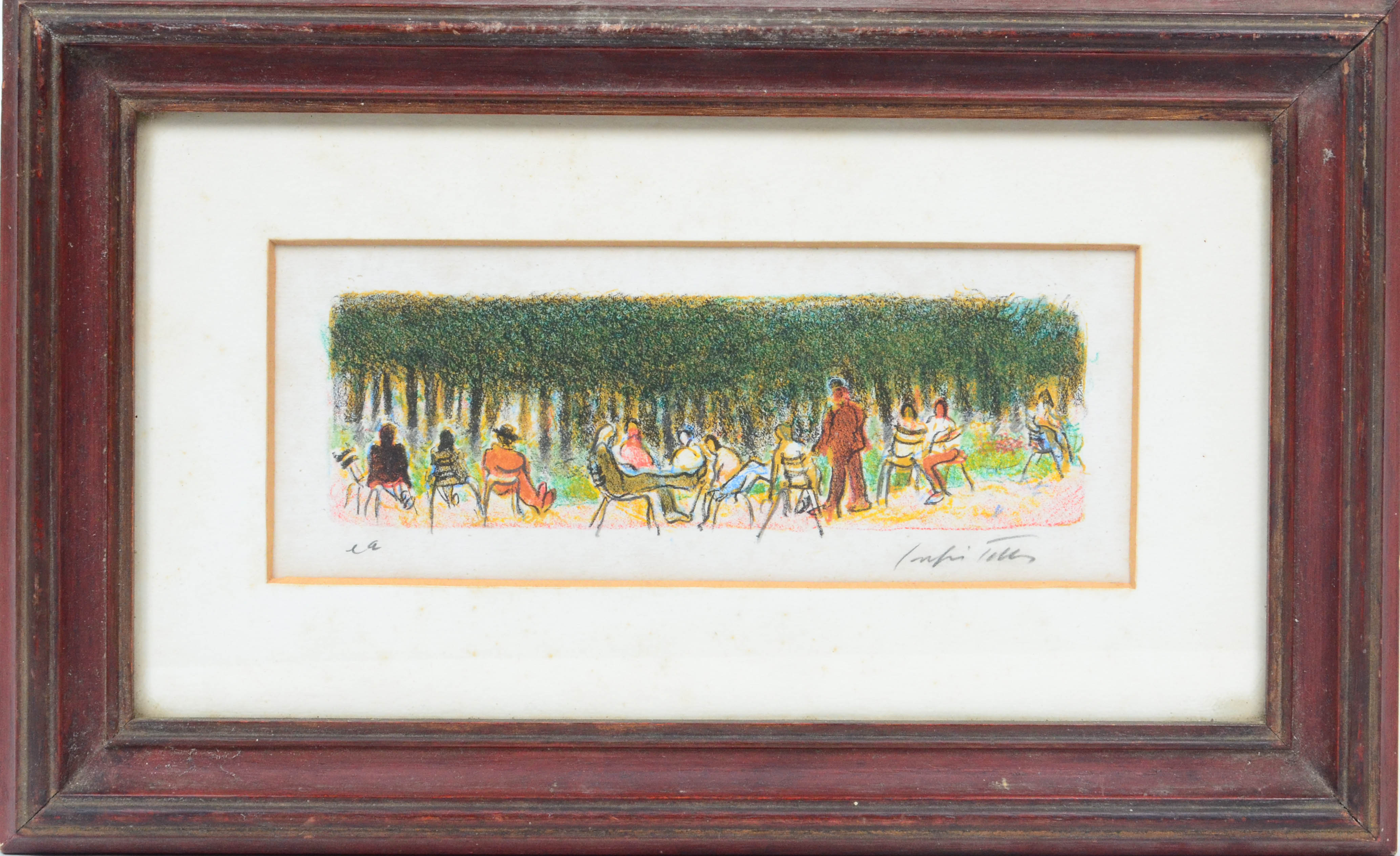  Sérgio Telles (1936-2022), Paisagem com figuras - foto 1 de 3