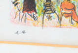 Sérgio Telles (1936-2022), Paisagem com figuras - gravura E.A. - 