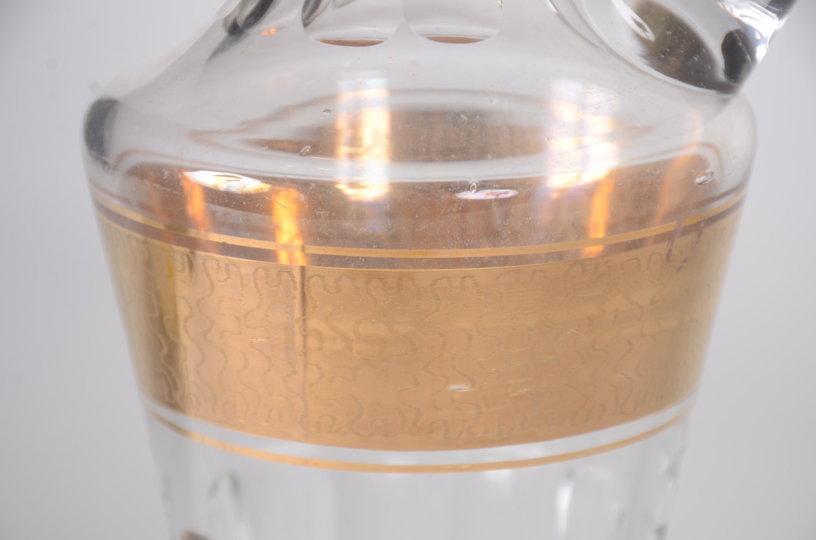 Conjunto com jarra para refresco e 5 copos de cristal com detalhes... - foto 4 de 7