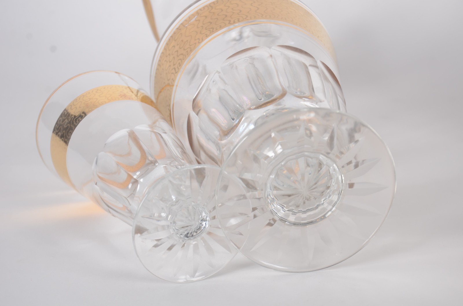 Conjunto com jarra para refresco e 5 copos de cristal com detalhes... - foto 7 de 7