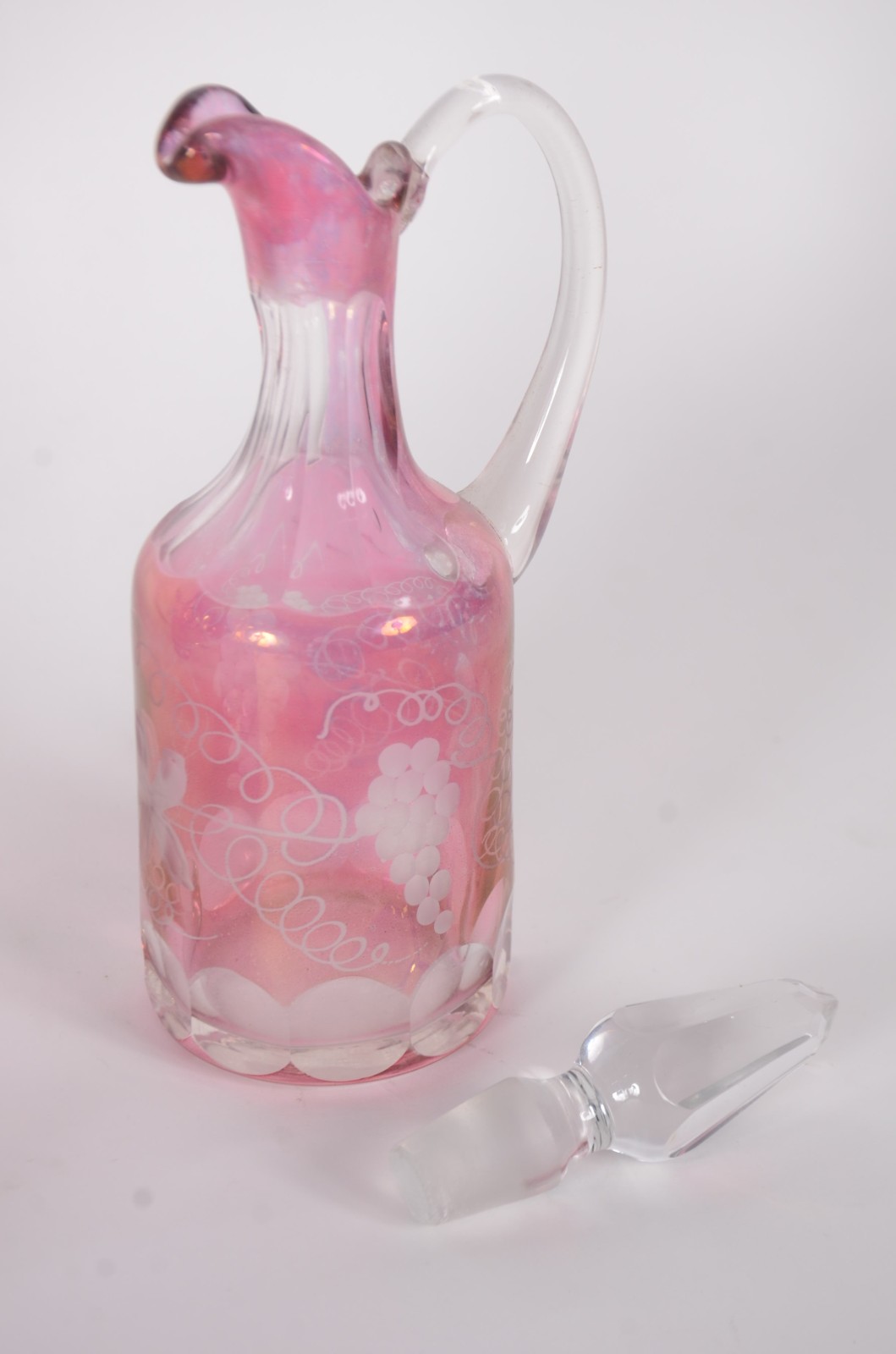 Cinco galhetas em demi cristal na cor doublé rosa, decorados com... - foto 7 de 8