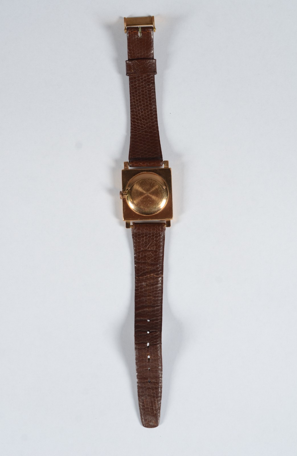 Relógio de pulso com caixa de ouro 18 k, Incabloc, pulseira de couro... - foto 7 de 8