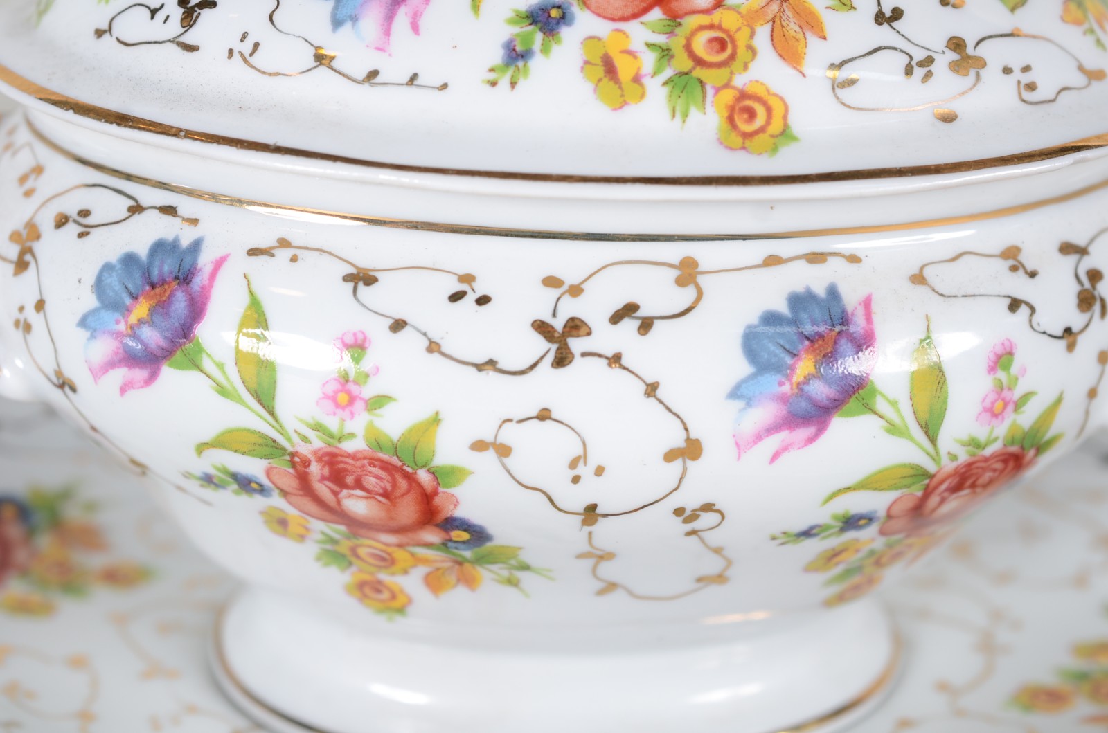 Mini sopeira com presentoir de porcelana portuguesa "Ilhavo", branca... - foto 3 de 8