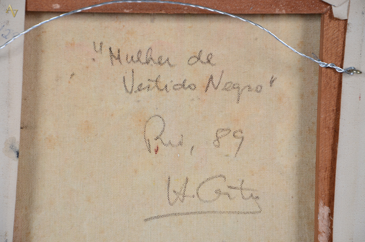 HUMBERTO DA COSTA (1941) - "Mulher de vestido negro" - ost... - foto 4 de 4