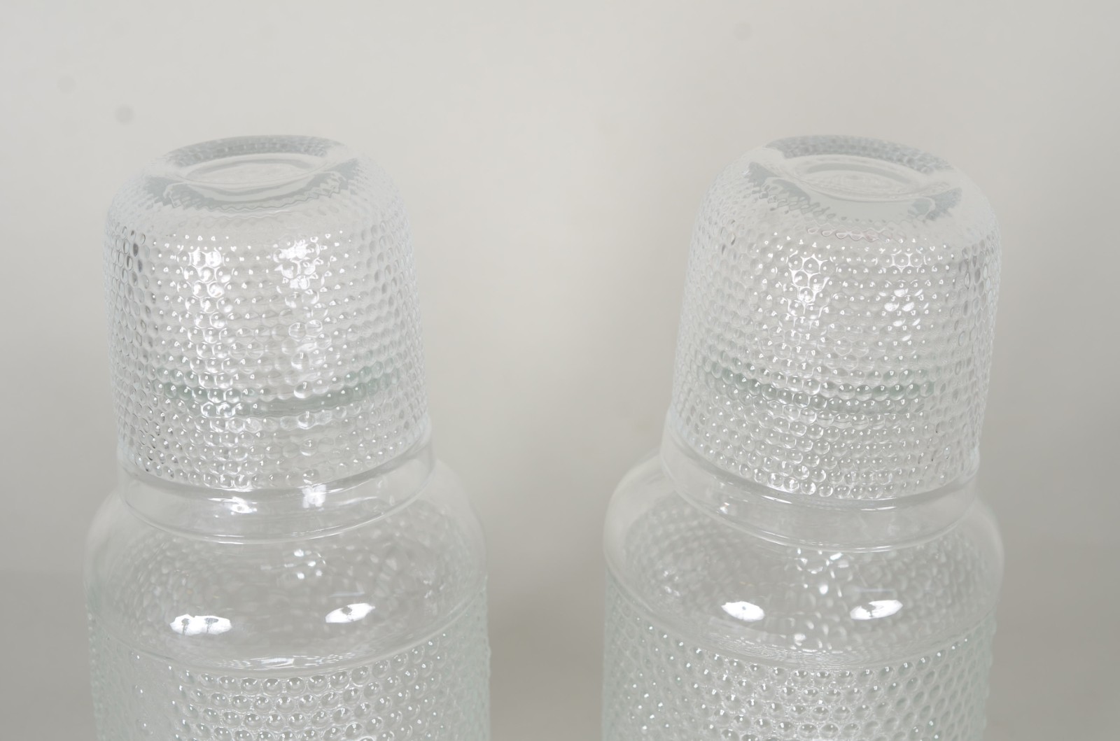 Par de "verre d'eau" de vidro trabalhado. - foto 2 de 7