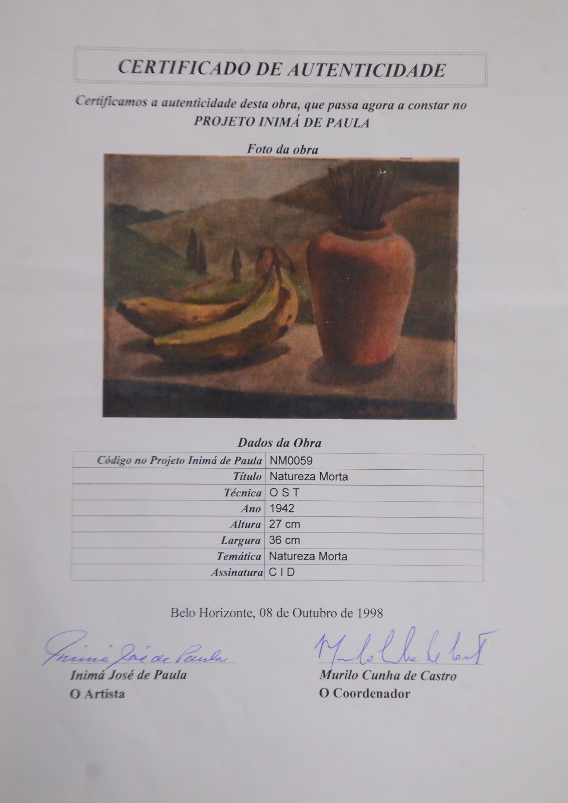 Inimá de Paula (1918-1999), Natureza Morta - foto 5 de 7