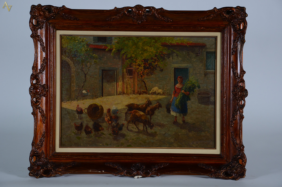 R. NATALY - Fundo de quintal - ost - 50 x 70 (moldura com partes... - foto 1 de 4