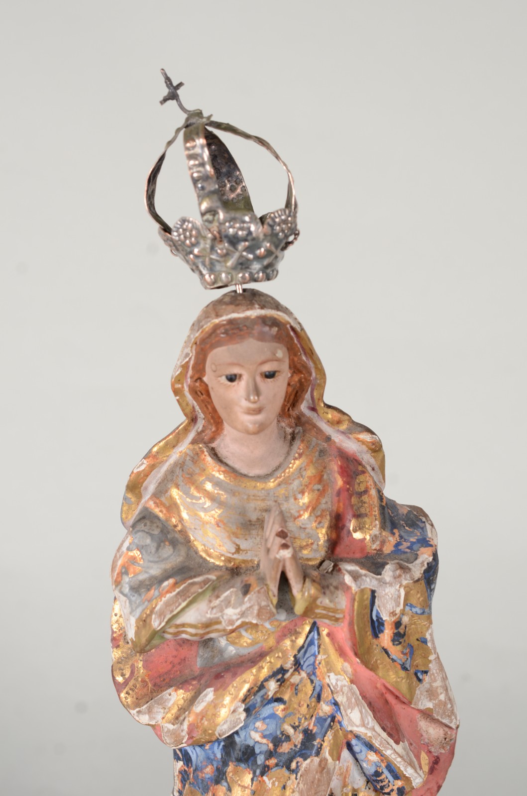 Nossa Senhora - Antiga Imagem de madeira policromada e dourada... - foto 3 de 10