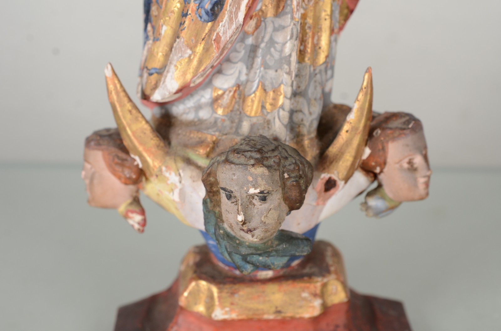 Nossa Senhora - Antiga Imagem de madeira policromada e dourada... - foto 6 de 10