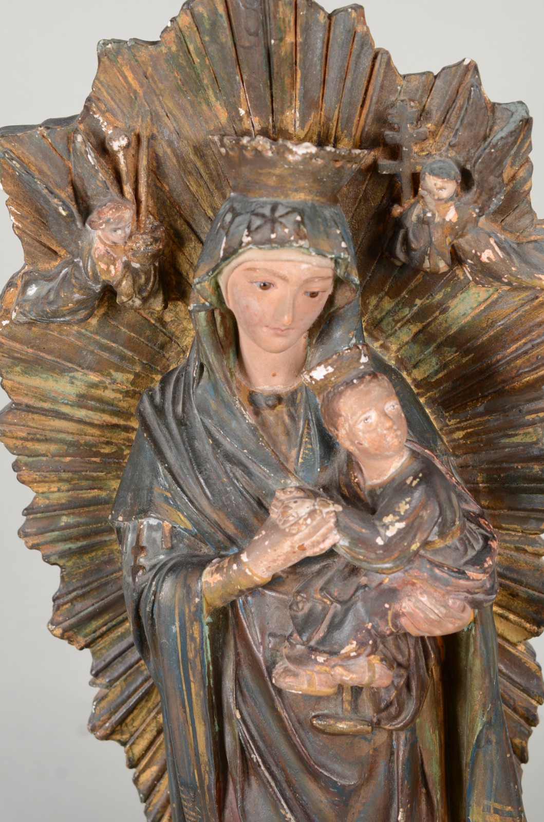 Nossa Senhora - Imagem de gesso com olhos de vidro. - foto 2 de 8