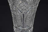 Vaso de cristal tcheco lapidado. Altura 21 cm. - Vaso de cristal tcheco lapidado. Altura 21 cm.