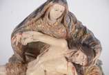 PIETÁ,  - Nossa Senhora da Piedade - Antiga Imagem de madeira entalhada e policromada.