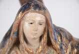 PIETÁ,  - Nossa Senhora da Piedade - Antiga Imagem de madeira entalhada e policromada.