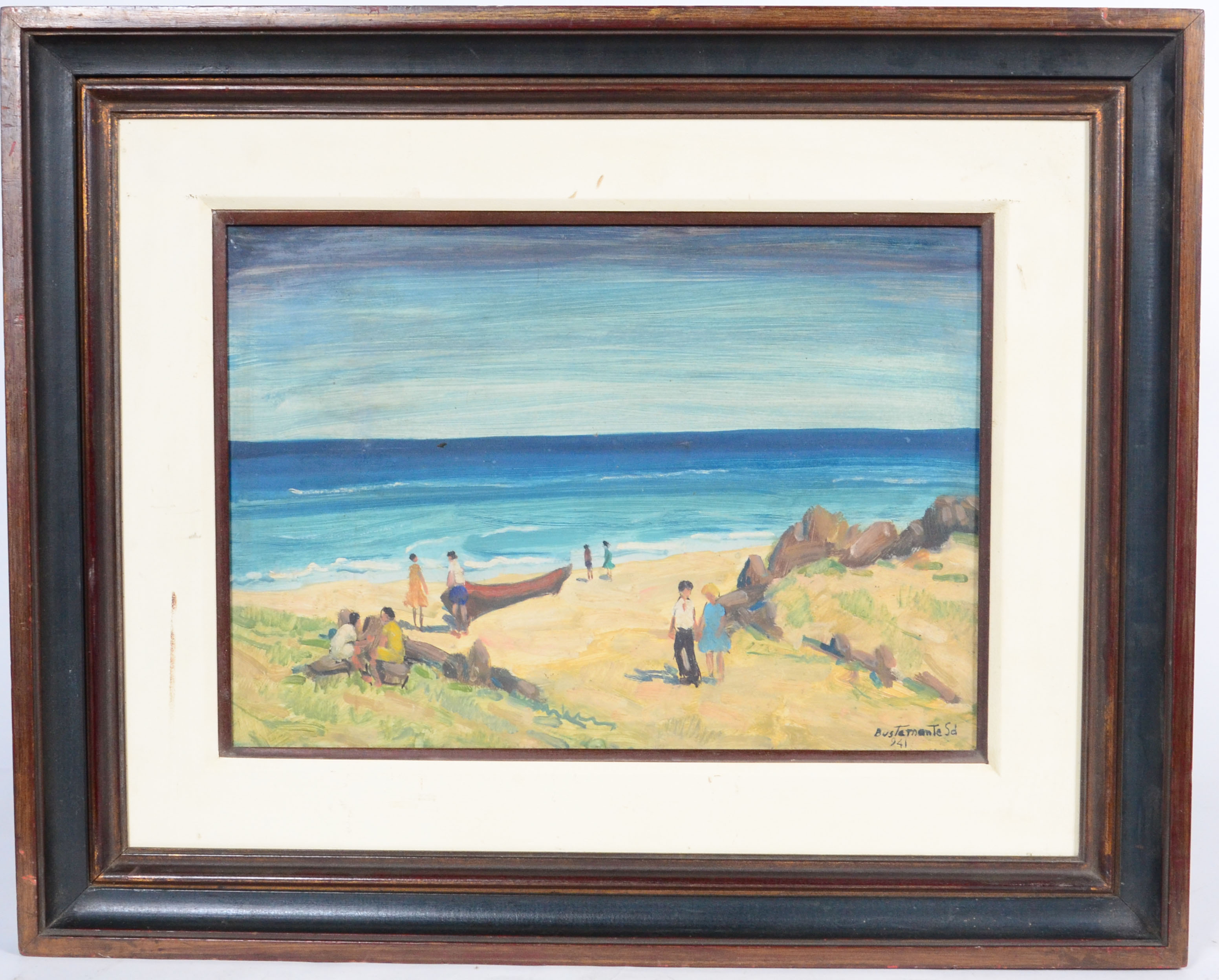 Bustamante Sá (1907-1988), Paisagem com praia - foto 1 de 2