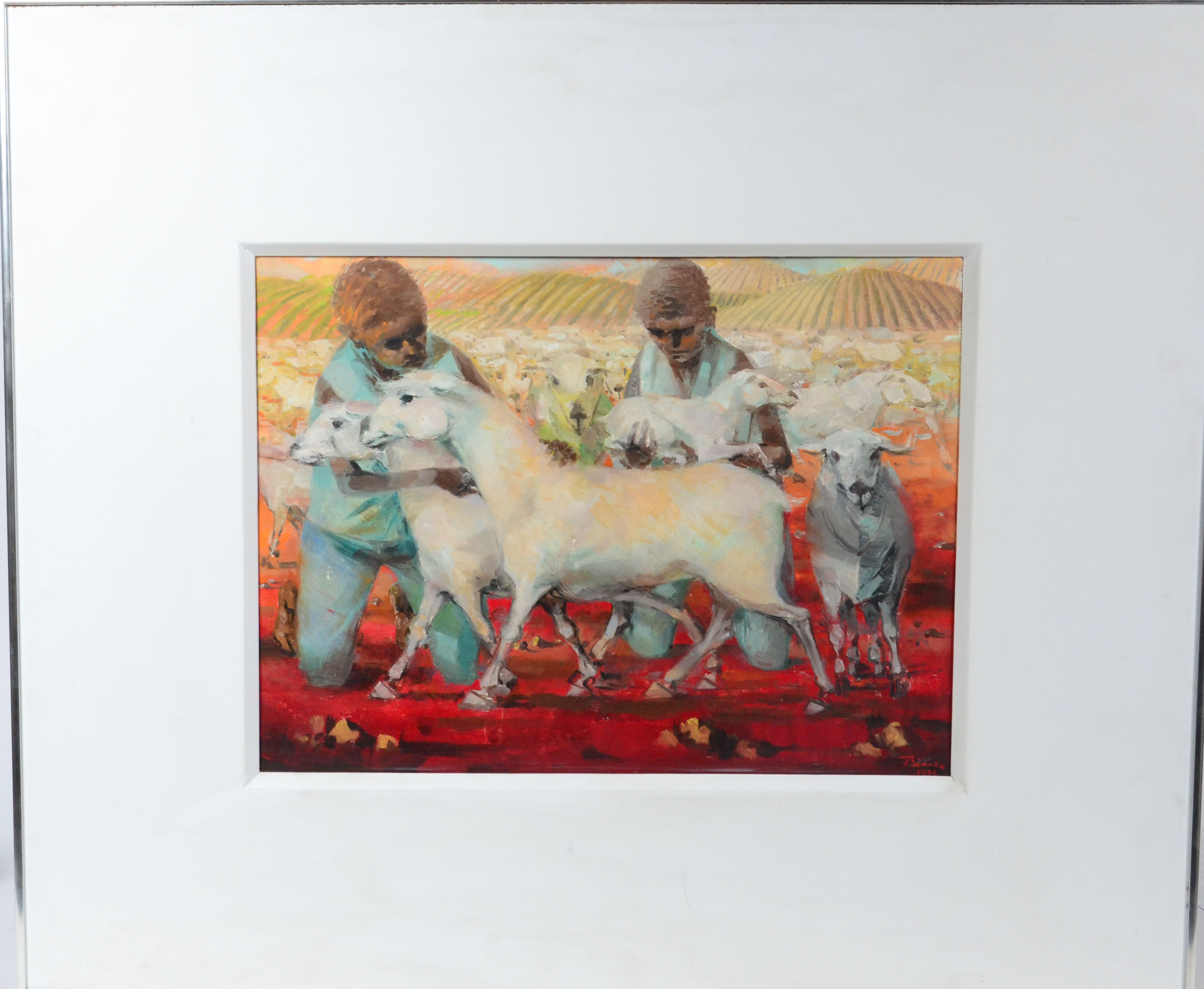 Enrico Bianco (1918-2013), Meninos com carneiros - foto 1 de 3