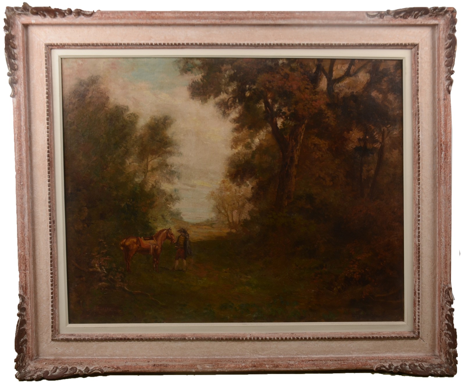 Escola europeia, Paisagem com cavalo e figura - foto 2 de 6