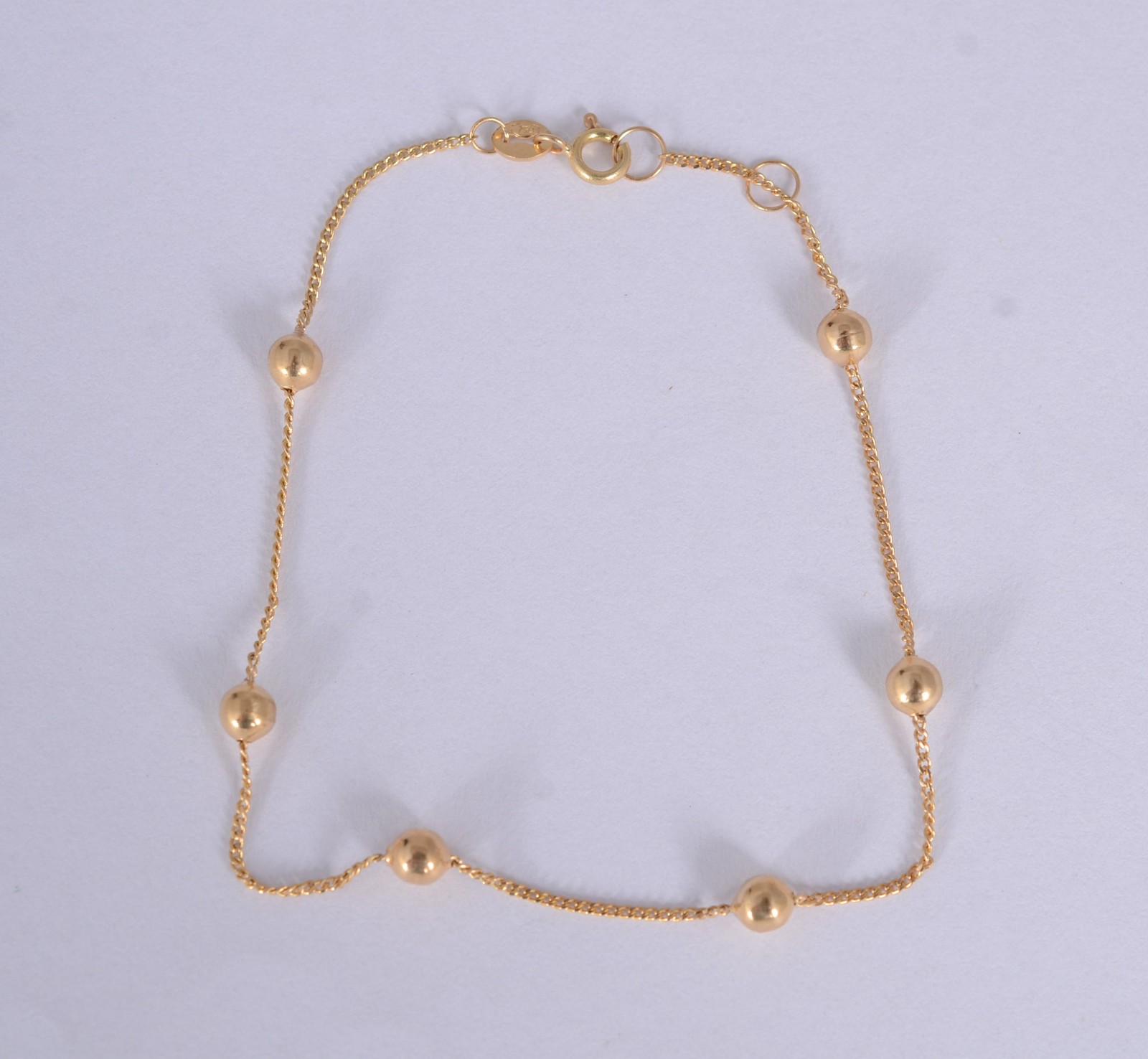 Pulseira de bolinha de ouro 18 k. (Por motivos de segurança a peça... - foto 2 de 4