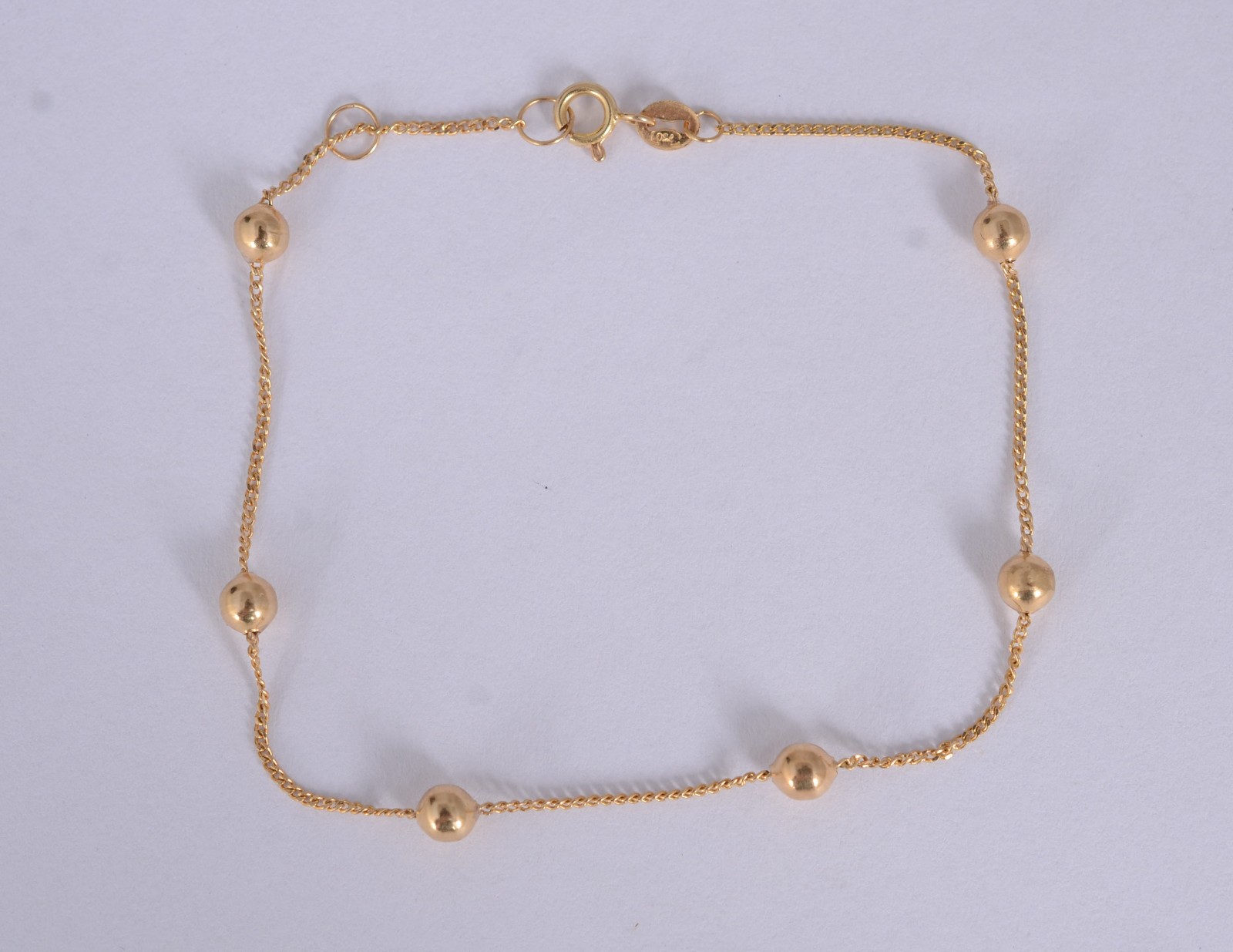 Pulseira de bolinha de ouro 18 k. (Por motivos de segurança a peça... - foto 1 de 4