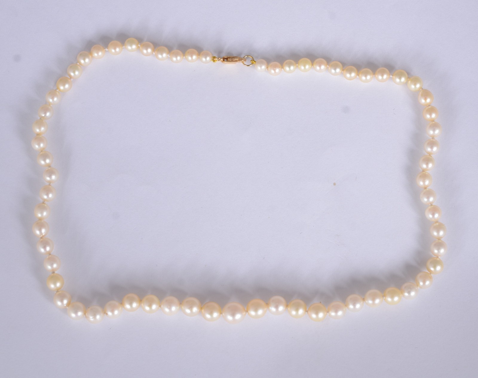 Colar de pérolas com fecho de ouro 18 k. (Por motivos de segurança a... - foto 1 de 3