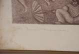 DILA (1939 ),  - Litografia aquarelada - datado 79. Pequenos pontos de fungo e vidro quebrado.