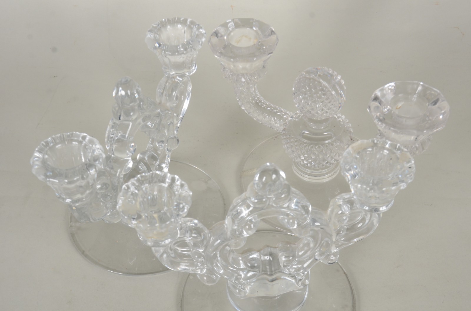 Três candelabros de cristal para 2 luzes cada. - foto 3 de 10