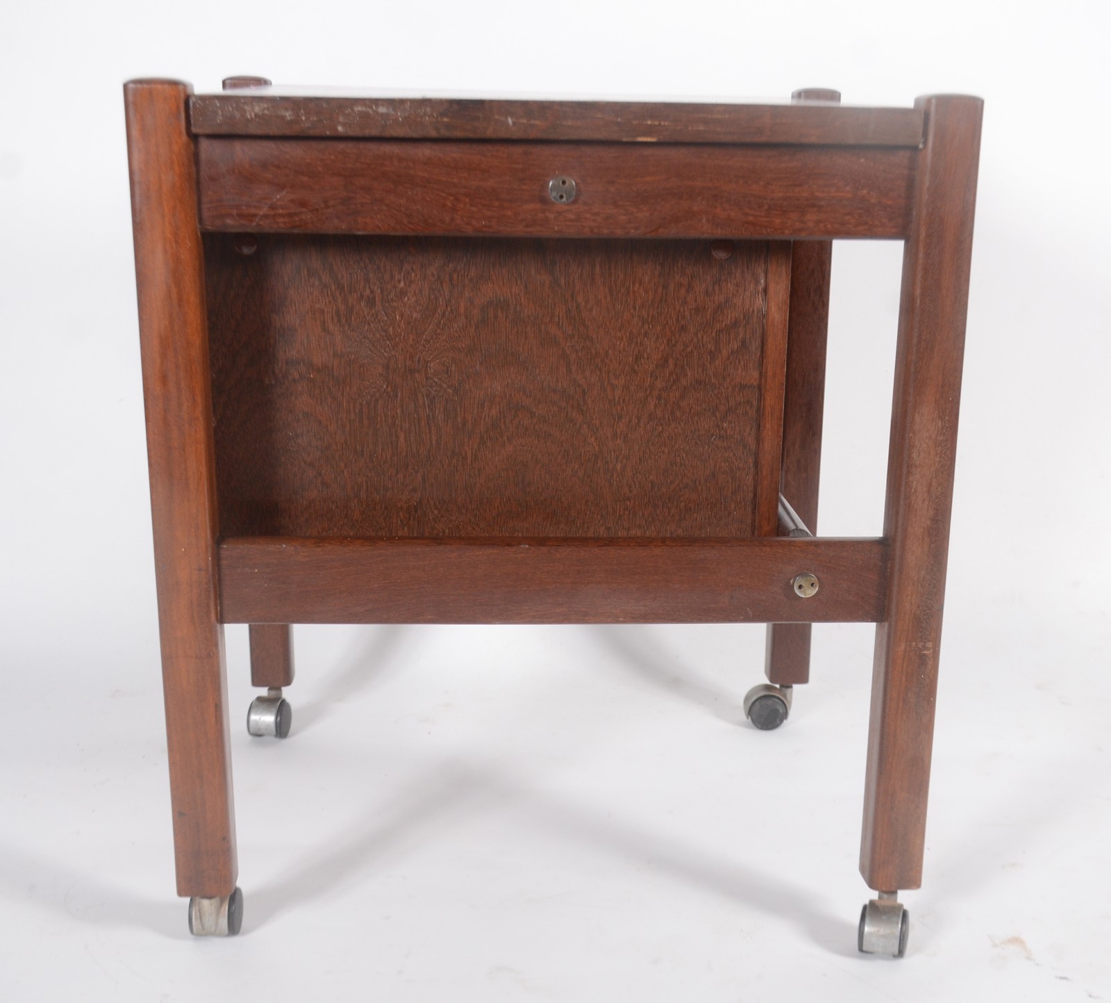 Mesa auxiliar para escritório de madeira clara com 2 gavetas... - foto 4 de 6