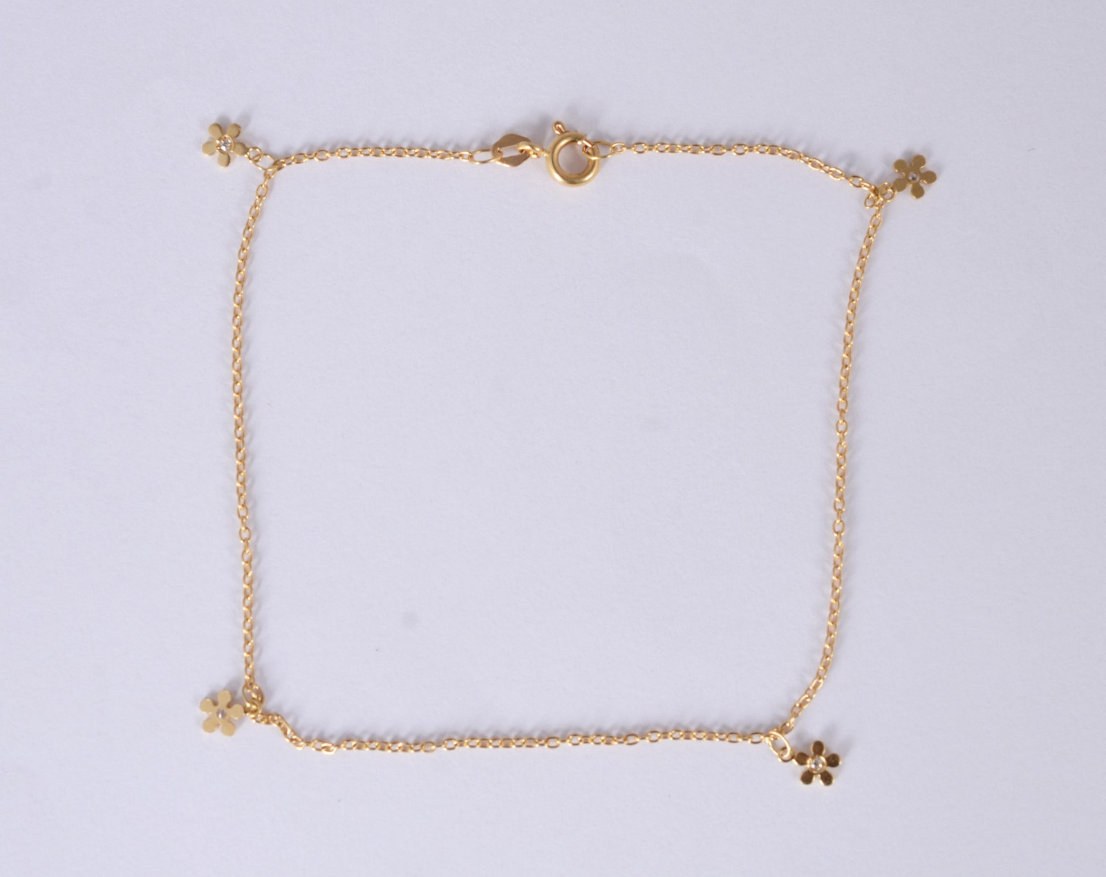 Tornozeleira de ouro 18 k, contraste 750 com elinhos. (Por motivos de... - foto 1 de 6
