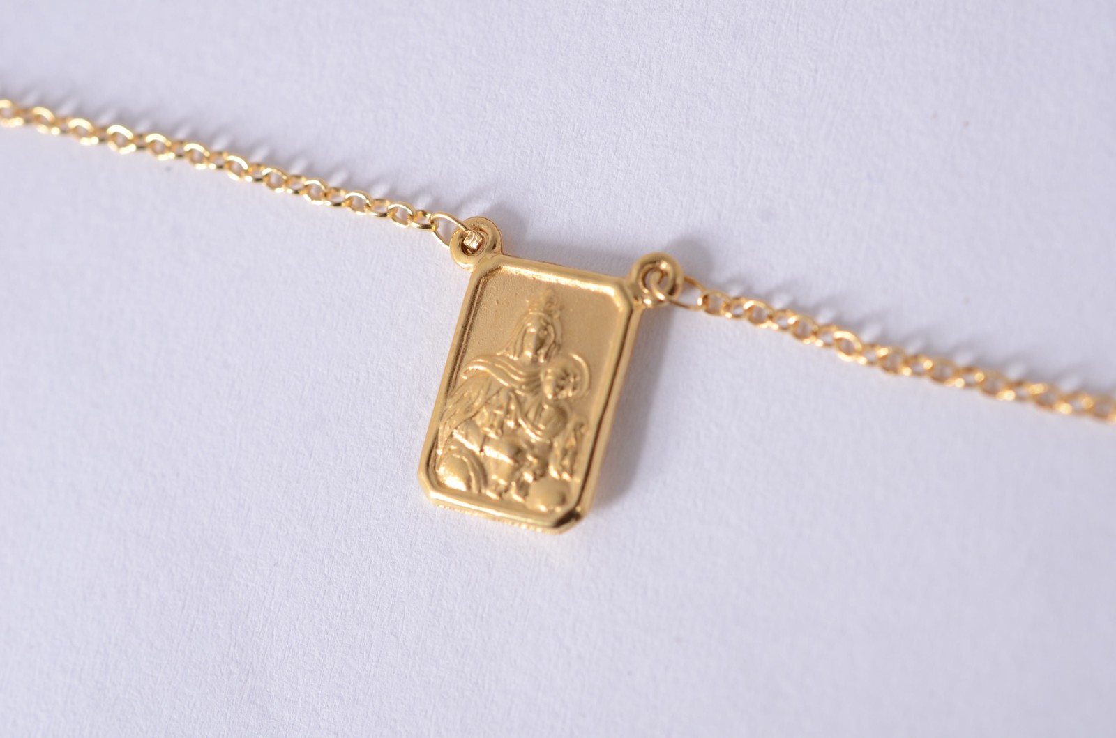 Colar de ouro 18 k., contraste 750, pendente coração de Jesus. (Por... - foto 5 de 5