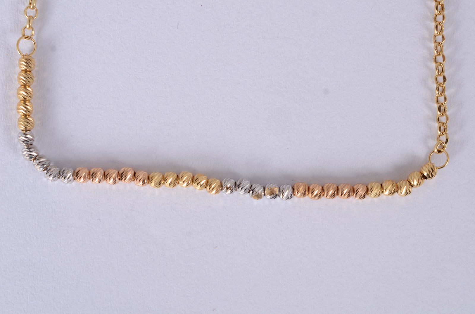 Pulseira em três tons de ouro, contraste 750. (Por motivos de... - foto 3 de 3