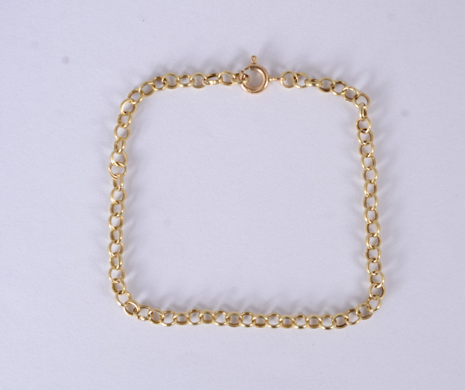 Pulseira de ouro 18 k., contraste 750 com élos portugueses. (Por... - foto 1 de 4